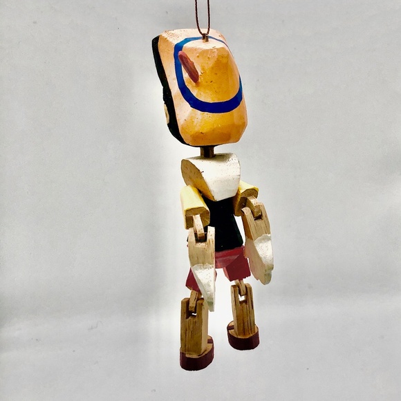 Hand Carved and Painted Pinocchio Ornament - Picture 2 of 3